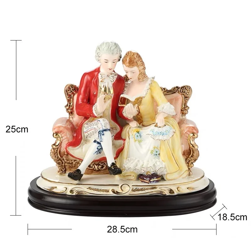 European-style home creative ceramic character ornament lace porcelain puppet jewelry decoration creative modern handmade exquis