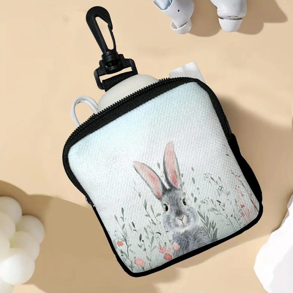 

Easter Bunny Portable Coin Purse Handbag Women Wallet Zipper Clutch Gifts Mobile Phone Bag Ladies 7.2