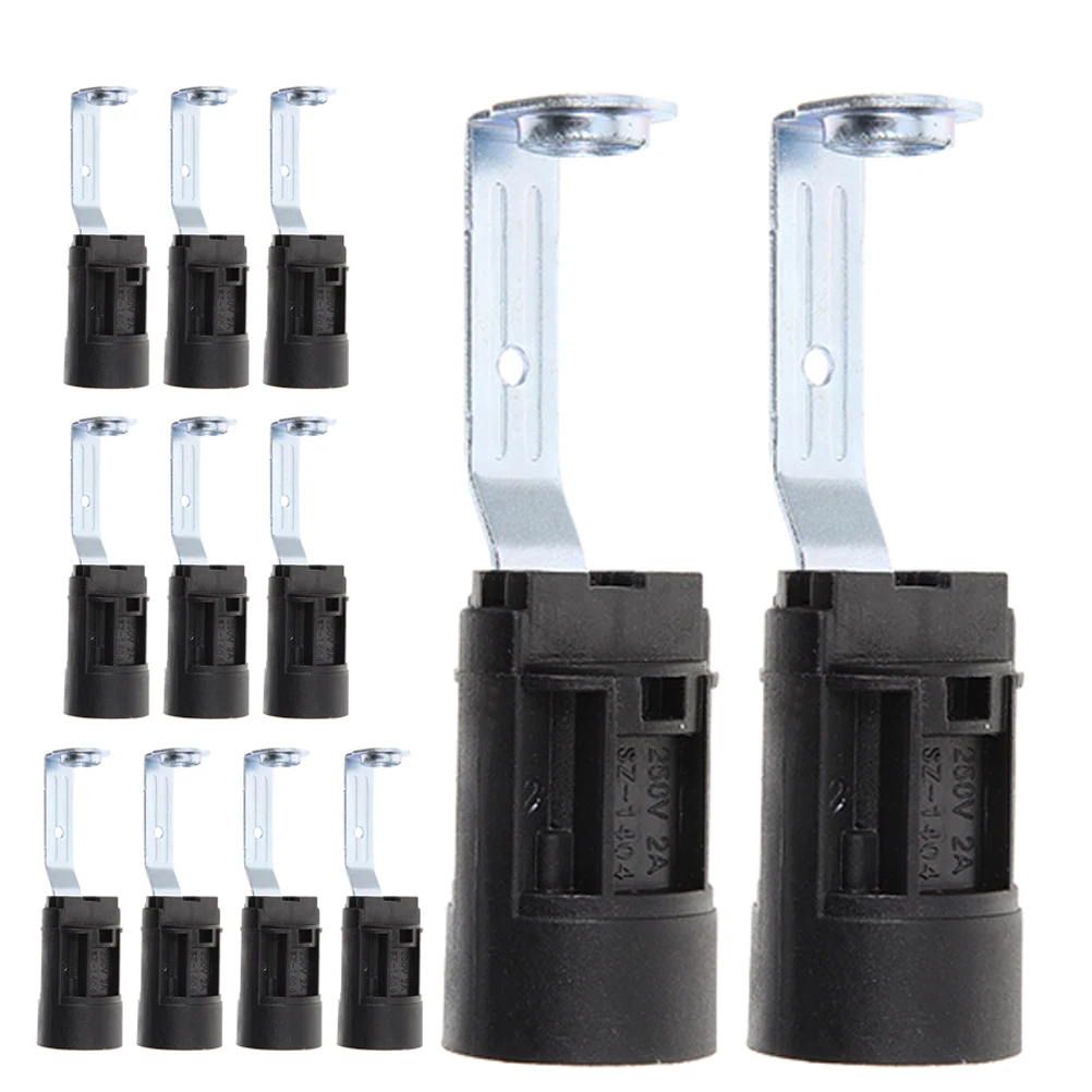 

12pcs E14 Socket Bracket Lamp Head Screw Holder Vintage Style Heat Resistant Compact Design Light Bulb Fixture Replacement Kit