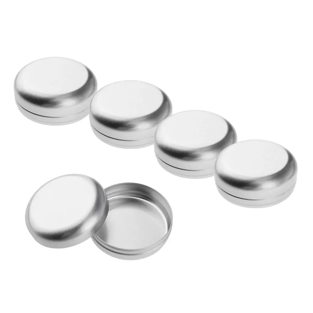 5 Pack 100ml Aluminum Empty Metal Tin Case for Handmade Lotion Bar Soap Hair Wax Skin Moisturizers Cosmetics Container