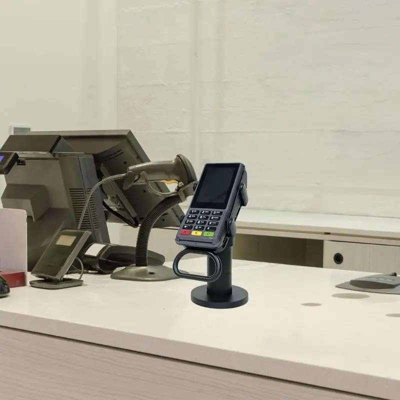 

652F POS Machine Display Bracket Stand Retail Shop Adjustable Card Terminal Stand With Concealed Cable Channel