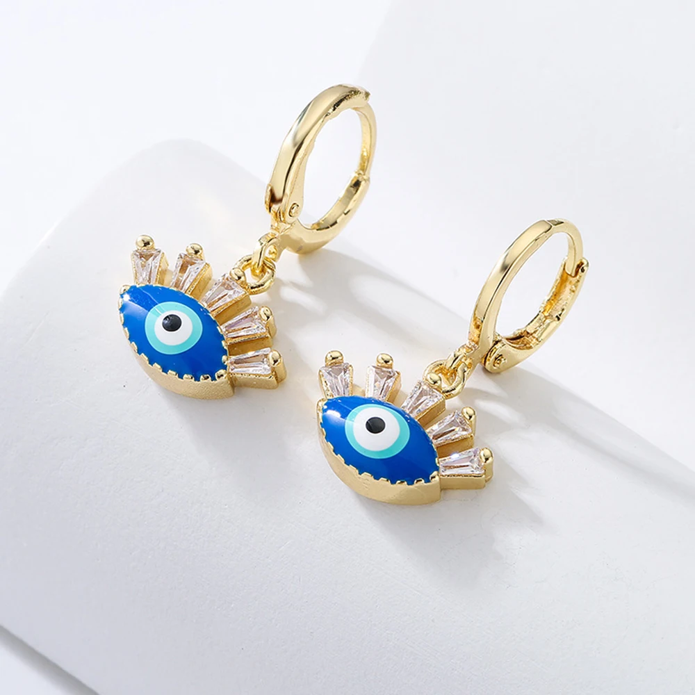 Hot Sale Bohemia Earrings Evil Eye Crow Butterfly 9 Styles CZ Charm Pendant  Dangle Earrings for Women Girl Party Jewelry Gift