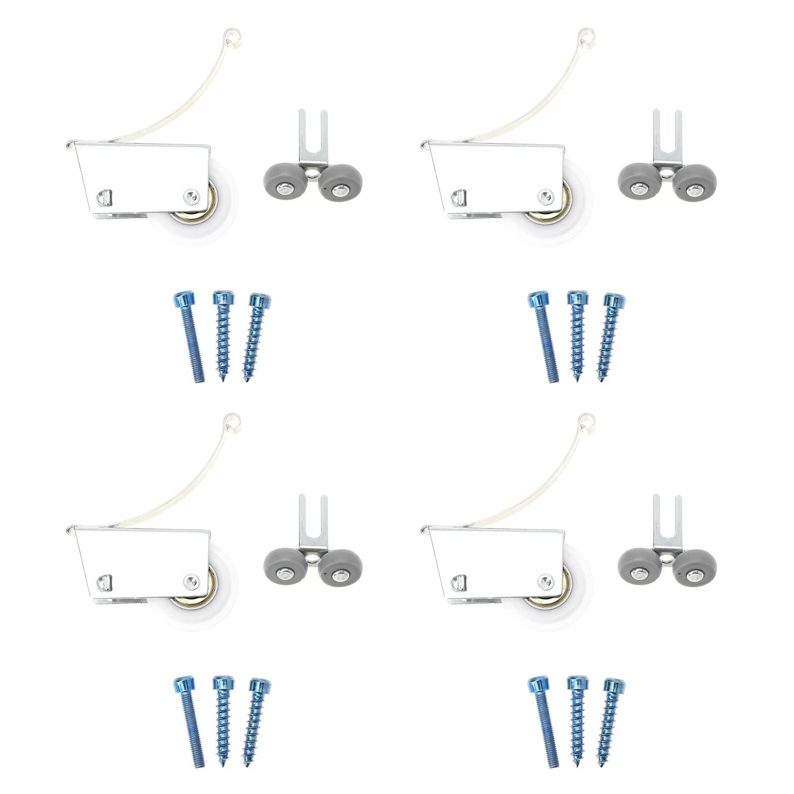 

4Sets Sliding Wheel with Tail Cam Design Smooth Rolling for Window Door Track Cabinet Use Heavy Duty Door Roller Set