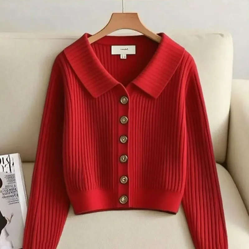 Stricken frauen Pullover Koreanische Winter Kleidung Mode Lose Herbst Freizeit Jumper Solide Lange Ärmel Frauen Strickjacke