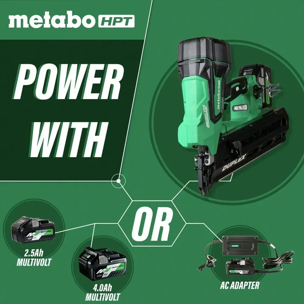 HOME-Metabo HPT 36V MultiVolt ™ أظافر تشكيل لاسلكية 21 درجة، أظافر مزدوجة، بطارية تصل إلى 3-1/2 بوصة 1-36 فولت + شاحن للتخييم #5