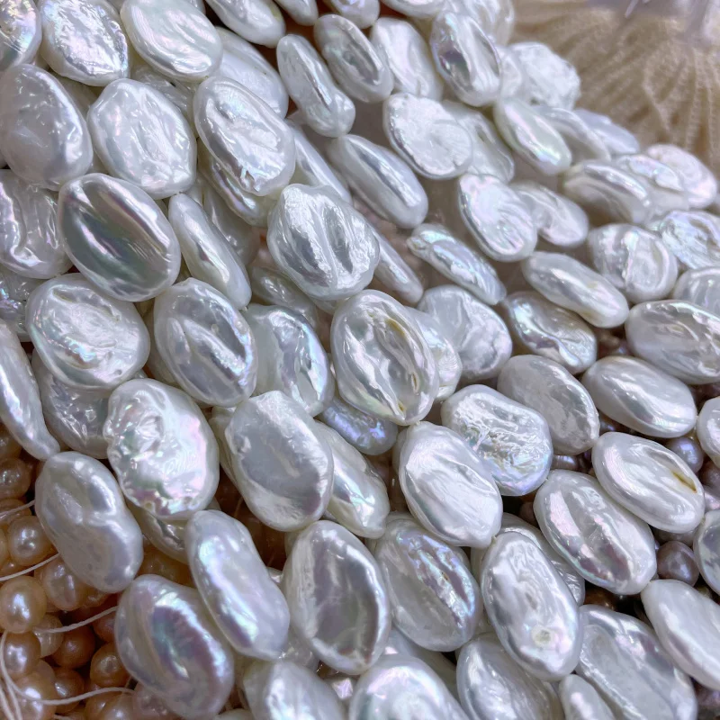 High-gloss natural freshwater , straight-hole baroque pearls, loose beads materials