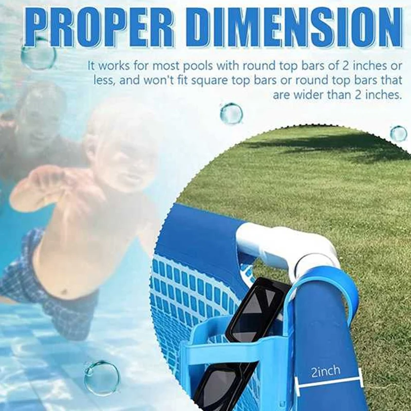 6Pcs Poolside Cup Holder For Most Above Ground Pools Beverage Beer Shelf Rack For Swimming Pool Side