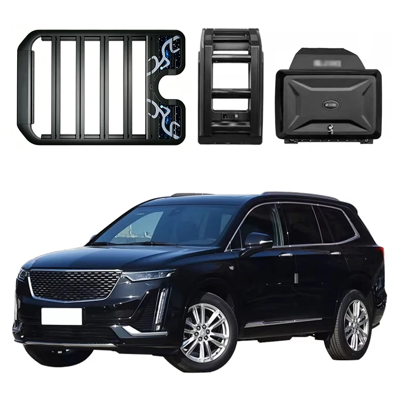 Aluminum Alloy Car Roof Cargo Luggage Rack Baskets Side Ladder Side Box for Cadillac XT6 2020-2023 2024+