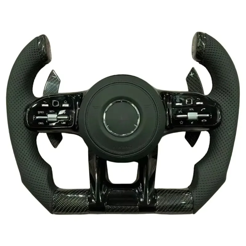 High Quality Aircraft-Style Modified Carbon Fiber Steering Wheel Assembly for Mercedes AMG Elevate Your Driving Experience