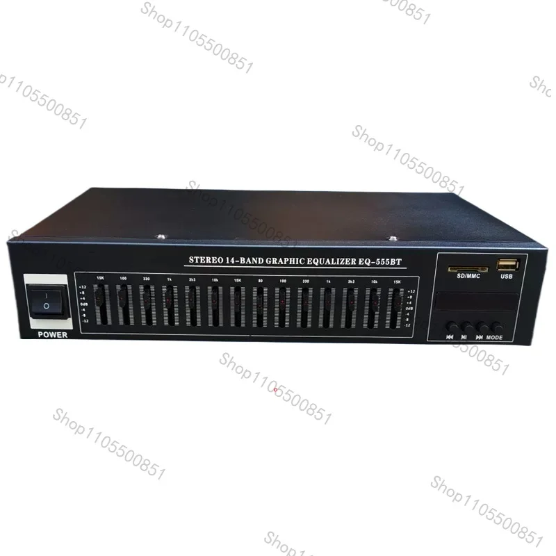 EQ555BT Hifi Home 14 BAND Garphic Stereo EQ Equalizer with Bluetooth USB FM Radio Remote Control