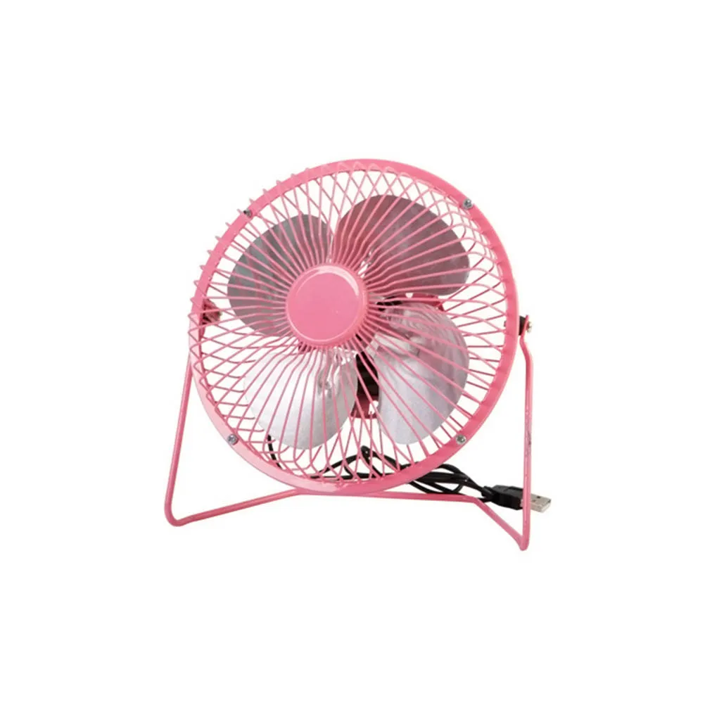 

Mini Electric 4 Inch USB Table Fan for Home Office Quiet Cooling Portable Floor Fan Aluminum Blade Metal Mesh Cover Adjustable