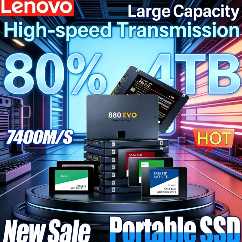 

Lenovo Solid State Disk SSD 880 EVO Internal HDD Hard Drive Sata3 2.5 Inch 500G 2TB 4TB For Laptop Microcomputer Desktop