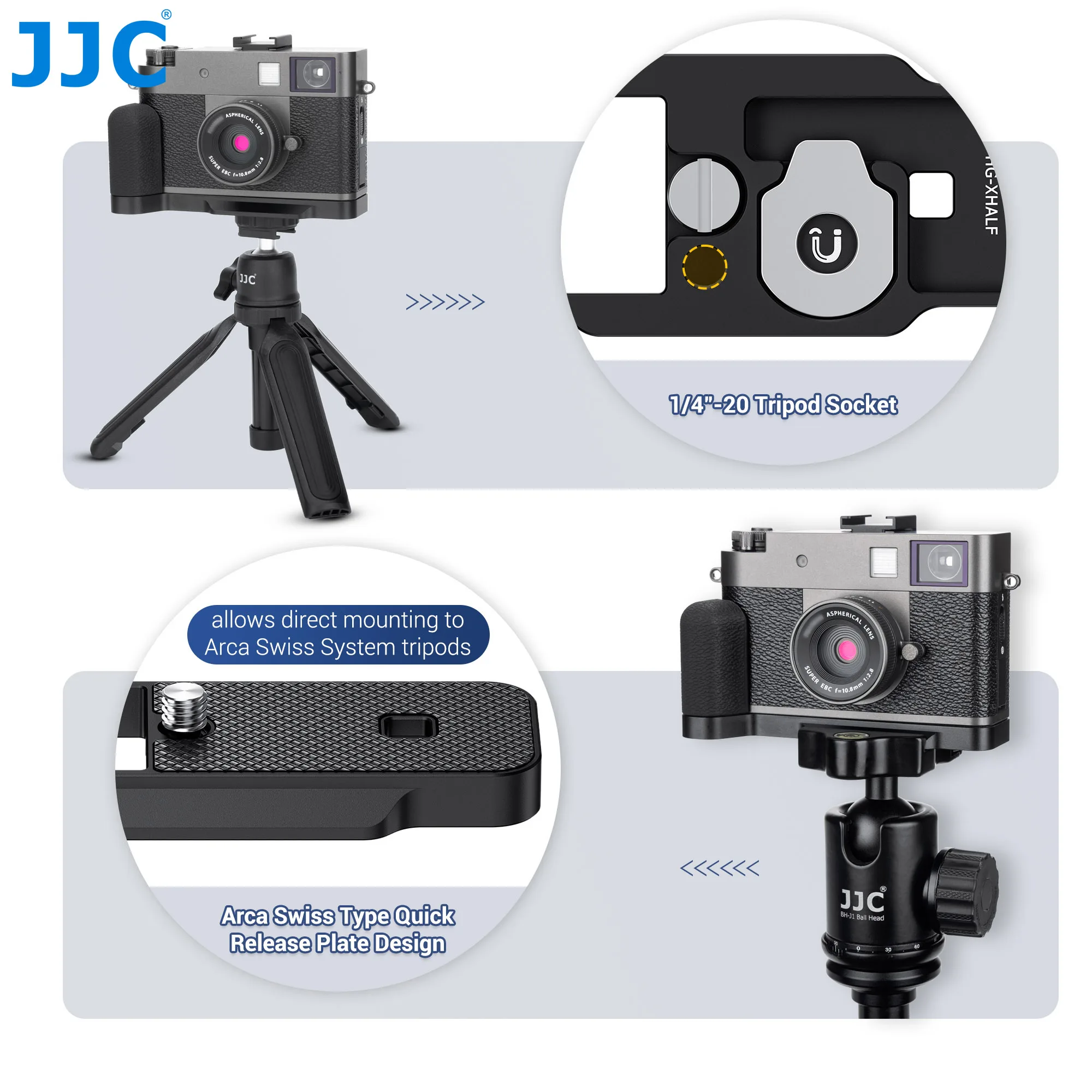 JJC L-Shaped Aluminum Quick Release Plate for Fujifilm X