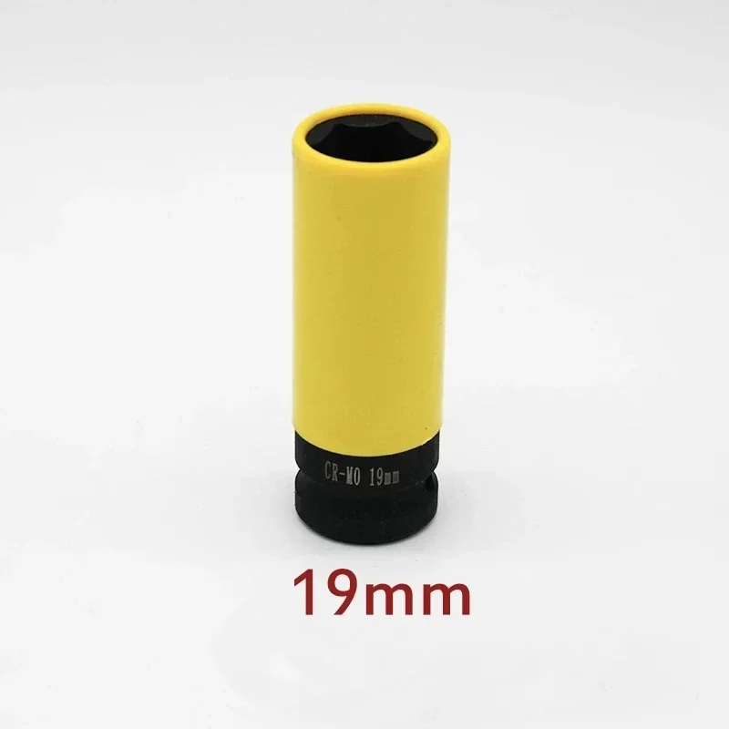 1/2\'\' 3Pcs Alloy Sleeve Drive Thin Wall Wheel Deep Impact Nut Remover Socket Set 17mm 19mm 21mm Car Garage Maintain Repair-Tool