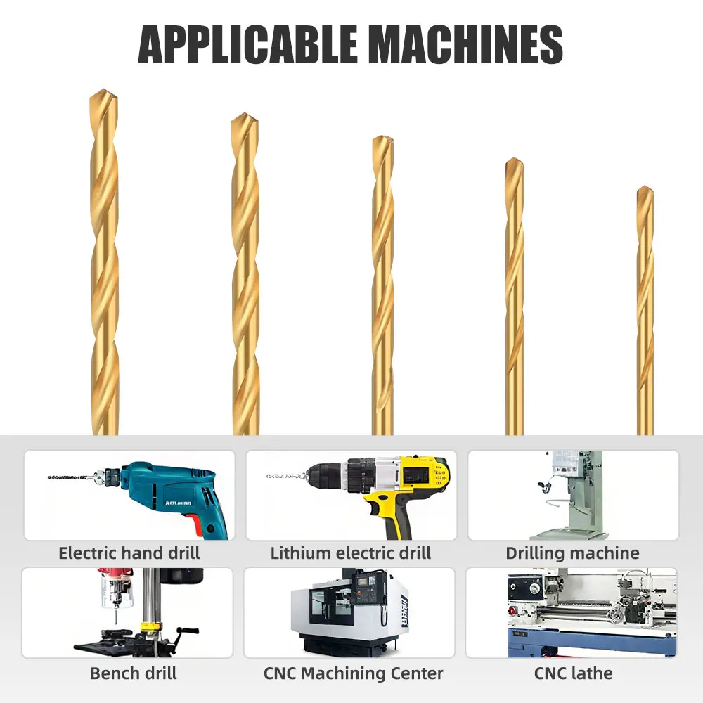 XCAN 50 ชิ้น HSS ไทเทเนียมเคลือบสว่านชุด 1/1.5/2/2.5/3 มิลลิเมตรความเร็วสูงเหล็กดอกสว่านสำหรับ DIY สว่านงานไม้