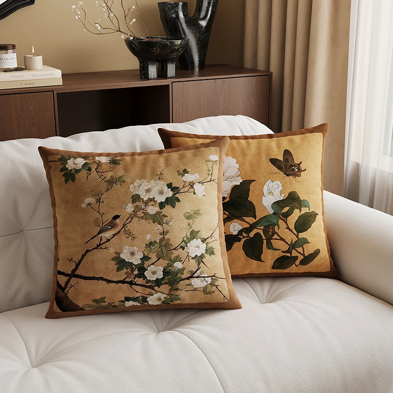 New Chinese Style Sofa Pillow Cover Bed Head Cushion Living Room Pillow Luxury Sensation Detachable And Washable Window  ...