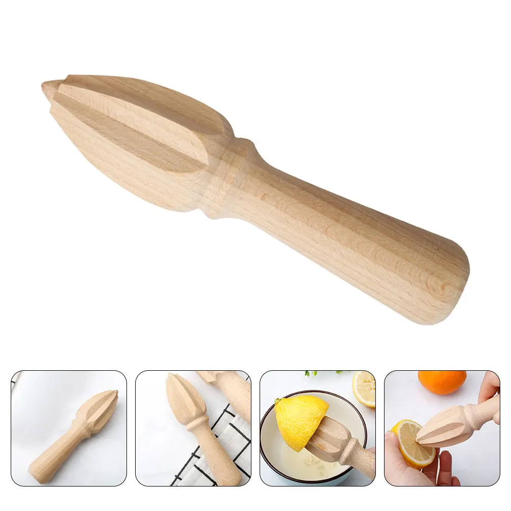 

3Pcs Beech Lemon Squeezer Manual Fruit Juicer Portable Reamer Ergonomic Grip for Home Restaurant Juice Extraction