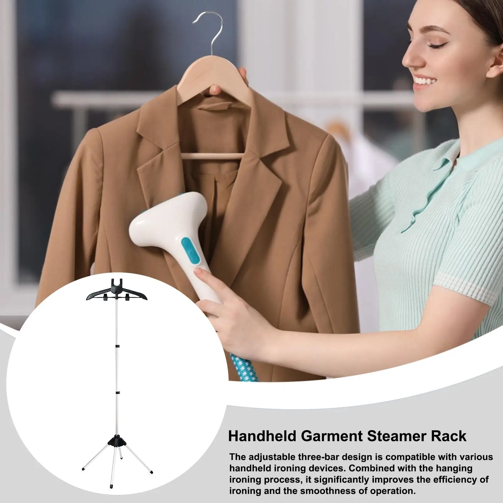 

Регулируемая вешалка для одежды, складная вешалка для отпаривателя для одежды, портативный паровой утюг, вешалка для отпаривателя, универсальная паровая подставка для одежды для дома