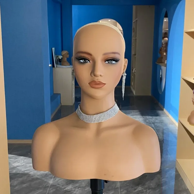 

Женский манекен с плечами, реалистичный дисплей парика для шляп, ювелирных изделий