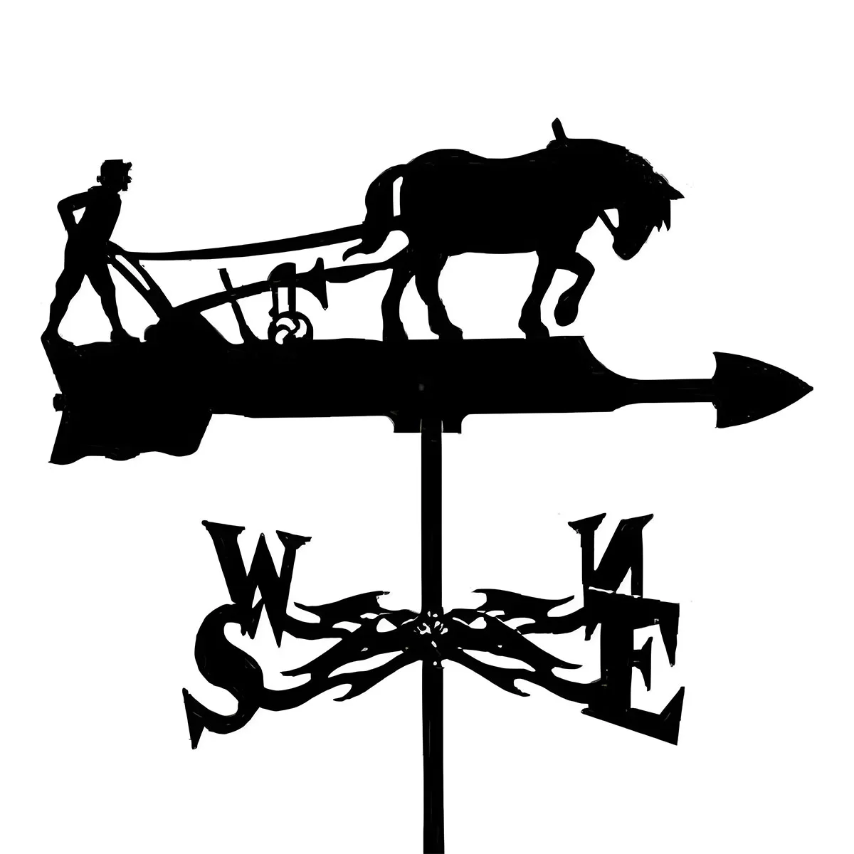 

Metal Weather Vane, Garden Wind Vane Decoration, Wind Direction Indicator, Weathervane for Outdoor Courtyard, Farm, Barn, Shed