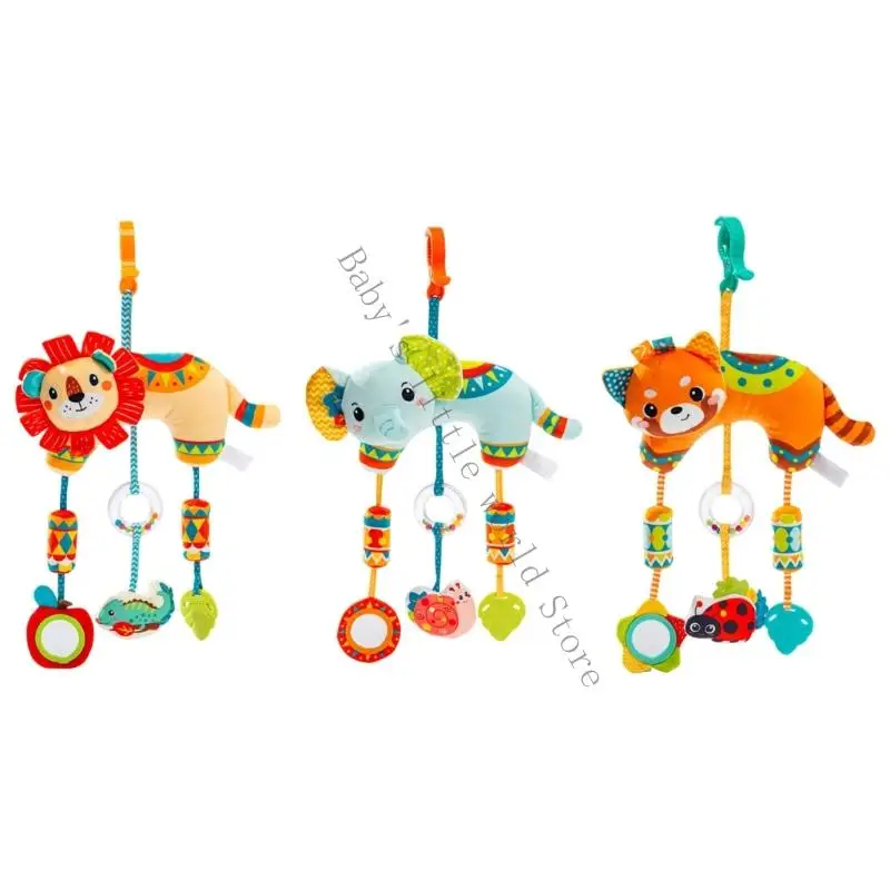 

Мультисенсорная развивающая игрушка для малышей со съемными крючками, которые легко помещаются в переноски и коляски B2EB