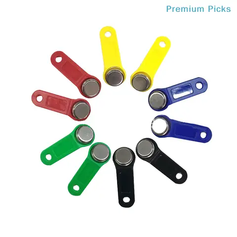 portable5Pcs Readable RFID Touch Memory Key TM1990 DS1990 iButton for Copy Card Dallas