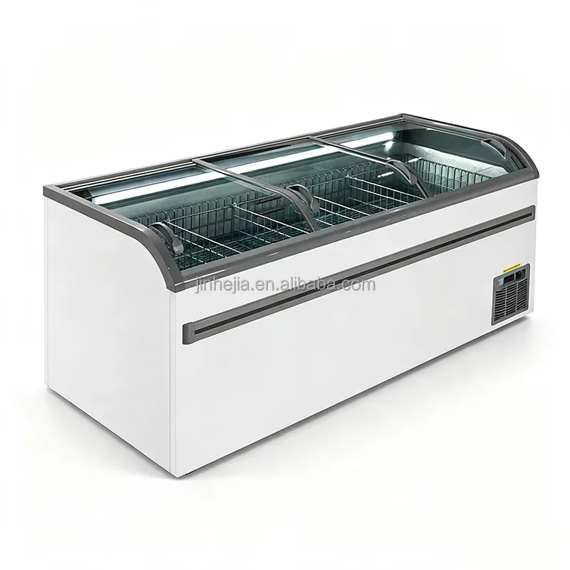 Double Door 610L Energy-saving Horizontal Inverter Deep Chest Freezer For Frozen Fish Seafood Meat Chicken