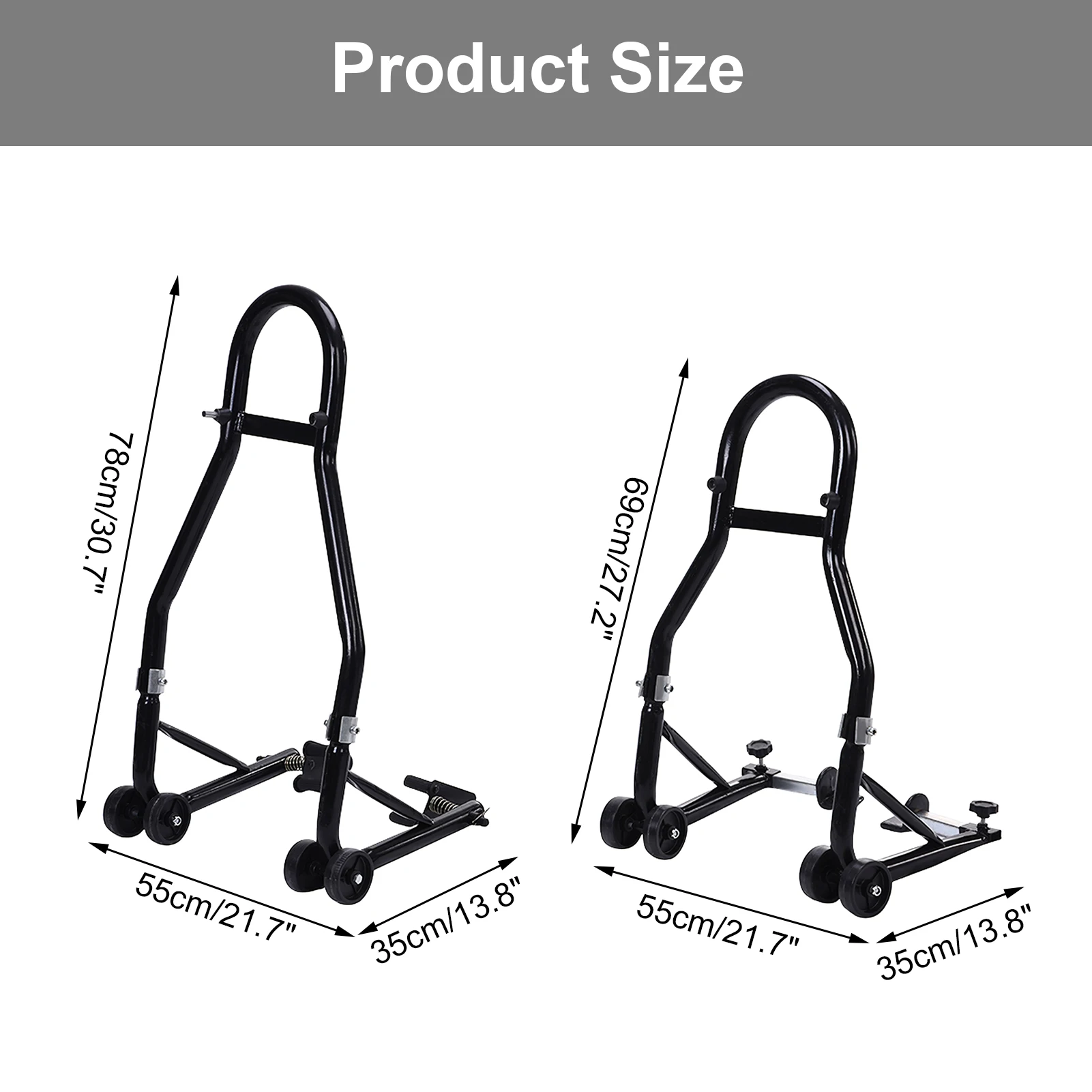 Motorcycle Stands 661 Lbs Capacity Paddock Stands Front Rear Combo Stand with U+L Swingarm Spool for Parking