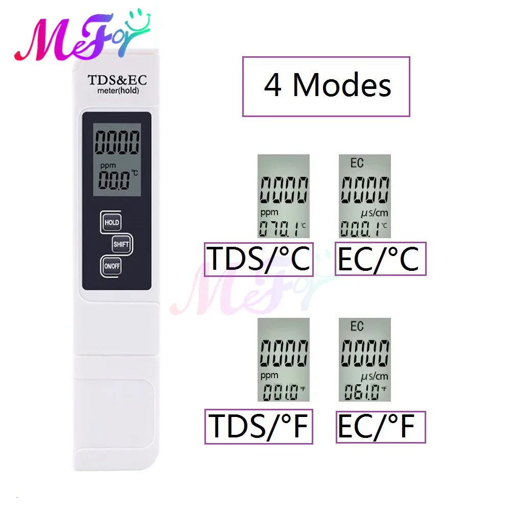 

3 In1 TDS EC Meter Temperature Tester Pen Digital Water Quality DetectionTester For Water Purity TEMP PPM Tester Swimming Pool