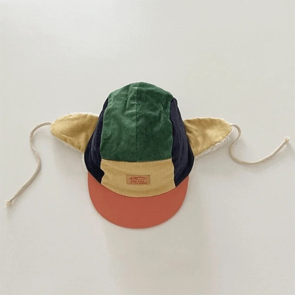 Outdoor Gear Patchwork Trapper Hat Corduroy Earflaps Warm Ski Hat Lining Warm Winter Hat Outdoor Play