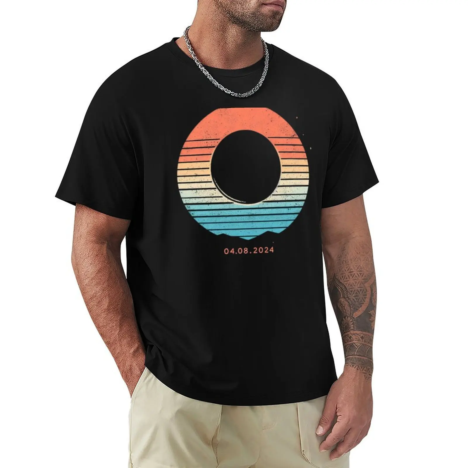 2024 Total Solar Eclipse April 8 Eclipse - total eclipse 2024 T-Shirt Basic Breathable Solid Color T-Shirt