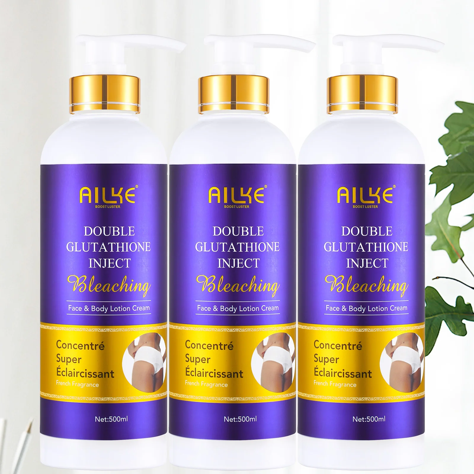 AILKE Double Glutathione Whitening Daily Skin Care, Clean Skin, Lightening,  Even Toning, Remove Melanin, For All Skin Types