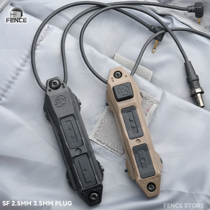 

WADSN Tactical Remote dual switch Pressure Mlok Keymod DBAL PEQ M600 Flashlight SF Plug Weapon Airsoft lanterna