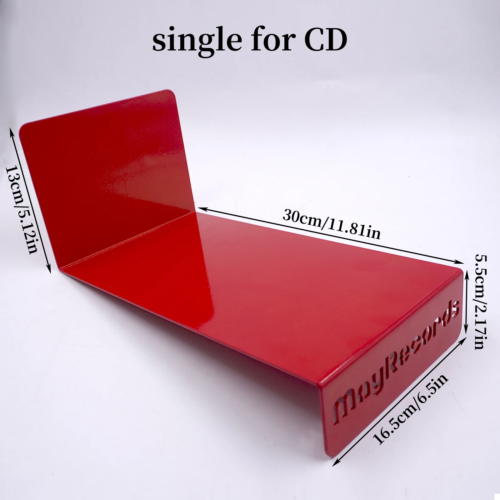 رف تخزين عرض من الحديد CD/LP رف تخزين سطح المكتب من الفينيل رف تجميع سجل CD/LP حامل منظم ديكور المنزل والمكتب قوس