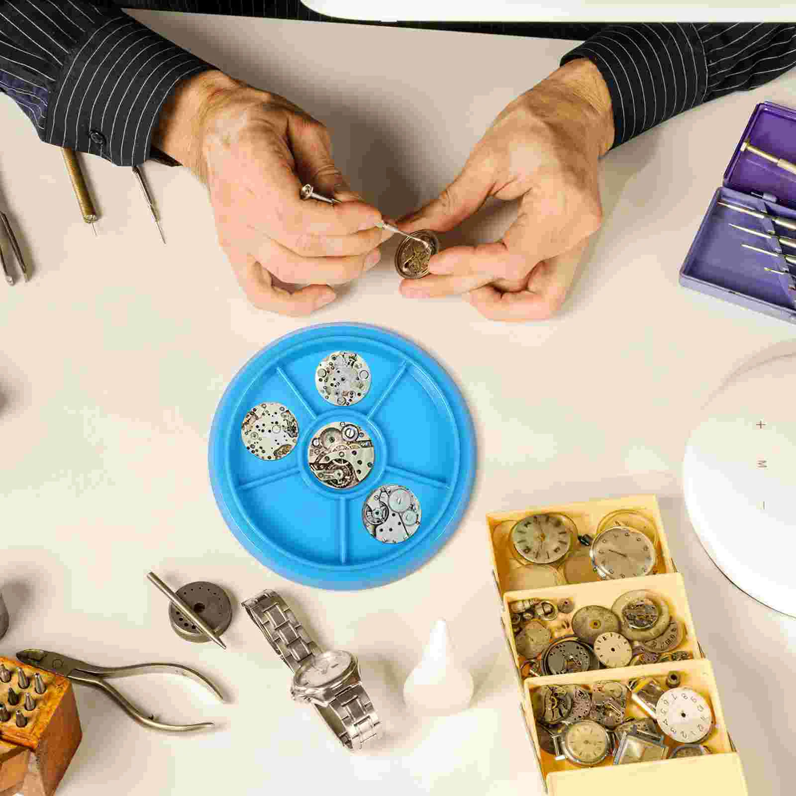 Dust Cover Watch Maintenance Storage Tray Bracket Organizer Boxes Plastic Movement Compartment Container Guards