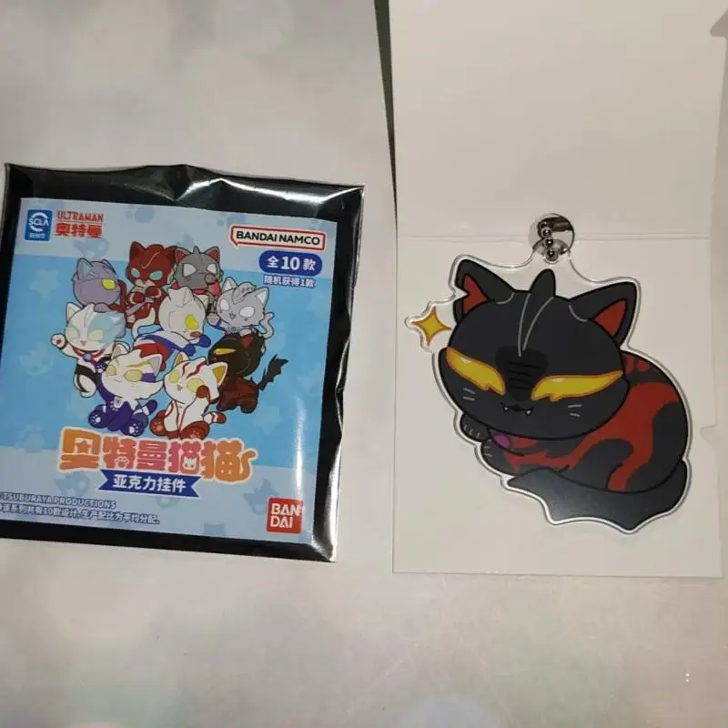 

Аутентичный акриловый брелок Bandai Ultraman Sitting Cat, окружающее украшение-подвеска, подарок-сюрприз