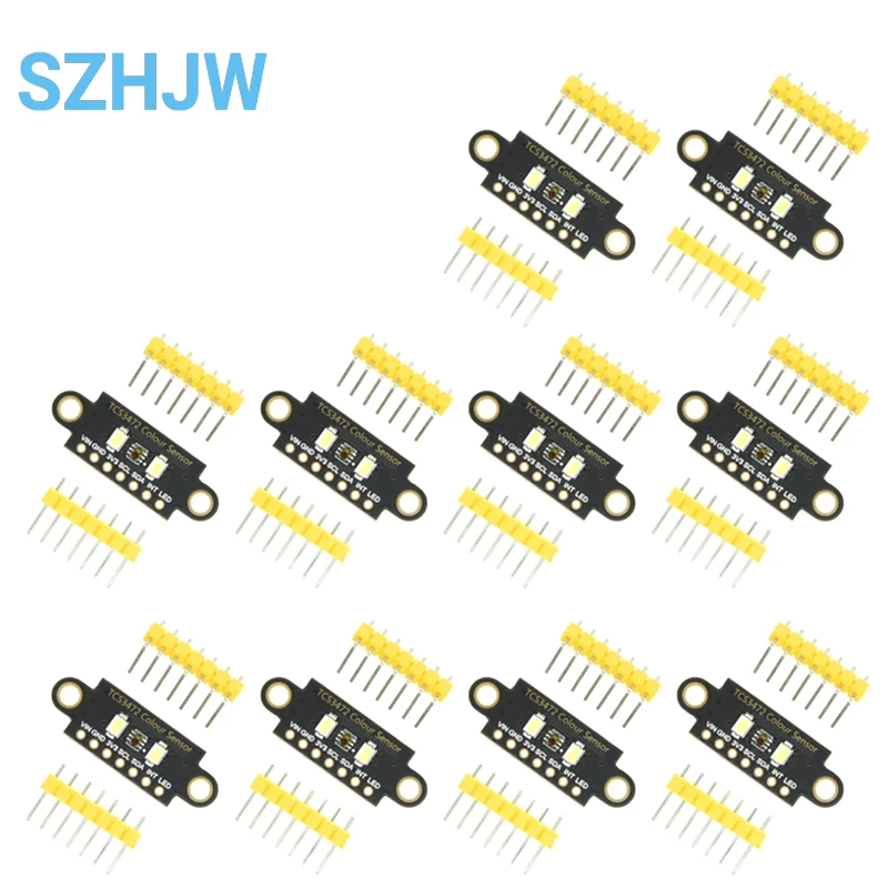 

1-10pcs TCS3472 Color Sensor Module RGB I2C Light Sensor with IR Filter for Arduino STM32 Development Boards