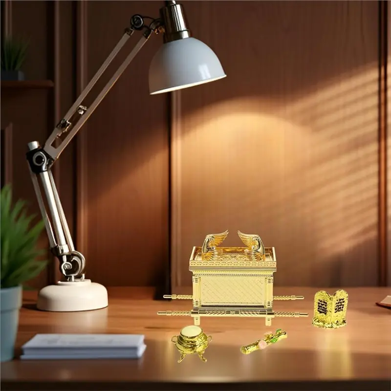 ABGH-Biblical Tabernacle With Aaron' S Rod, Manna& Stone Tablets-Ark Of The Covenant Small Model Replica For Collectors