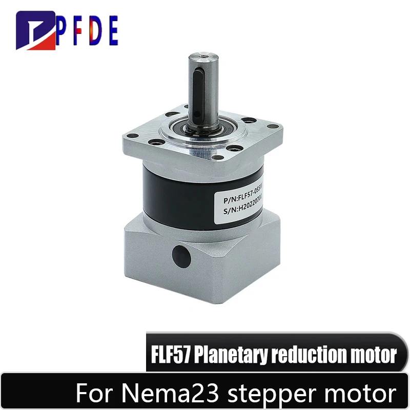 

PFDE FLF57-SW Planetary Reducer FLF57 Suitable For Nema 23 Gear Ratio 5/10/20/25/50 Max 25N.m For Nema23 57 Stepper Motor