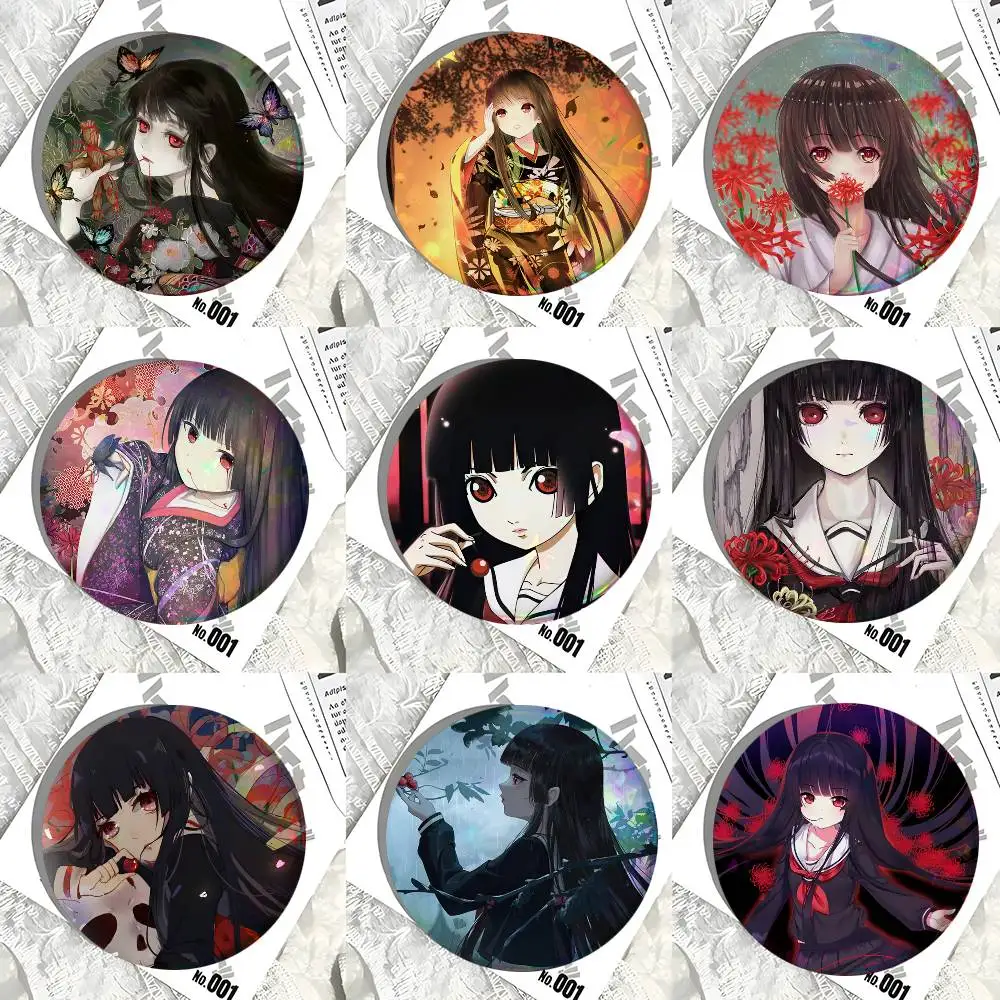 Anime Hell Girl Round Badge Creative Brooch Clothing Backpack Accessories Lapel Pin