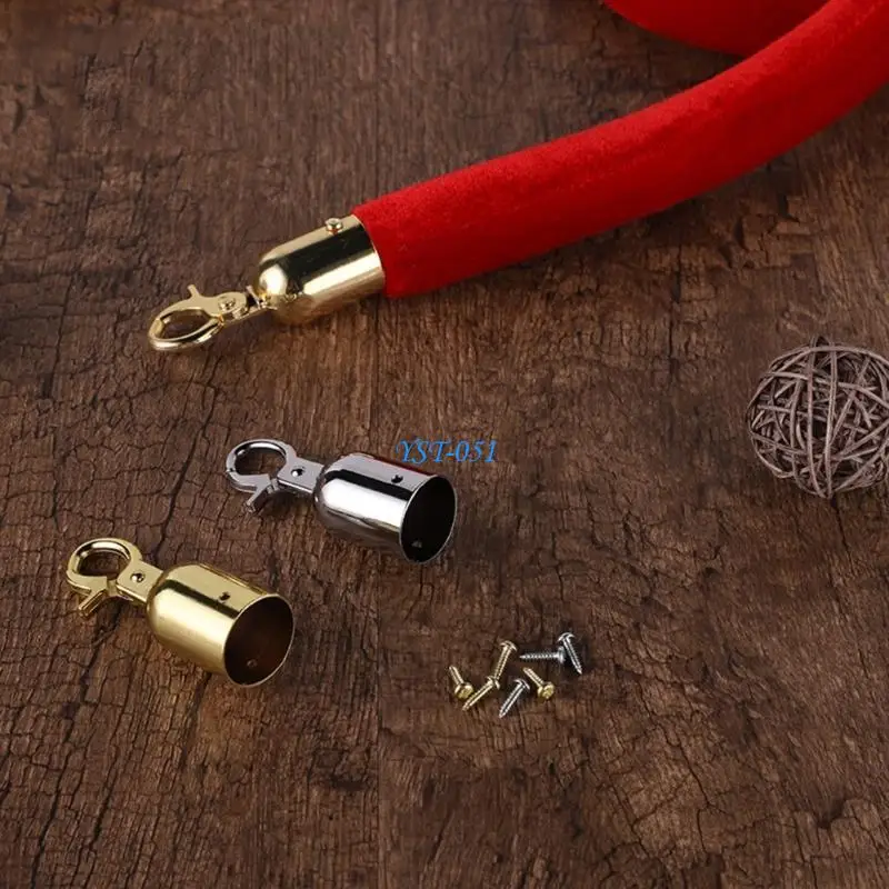 

E15A 2pcs Portable Sturdy Rope End Caps With Hook Easy Installion Designs for Outdoor Daily Use On Hemps and Cords Rope