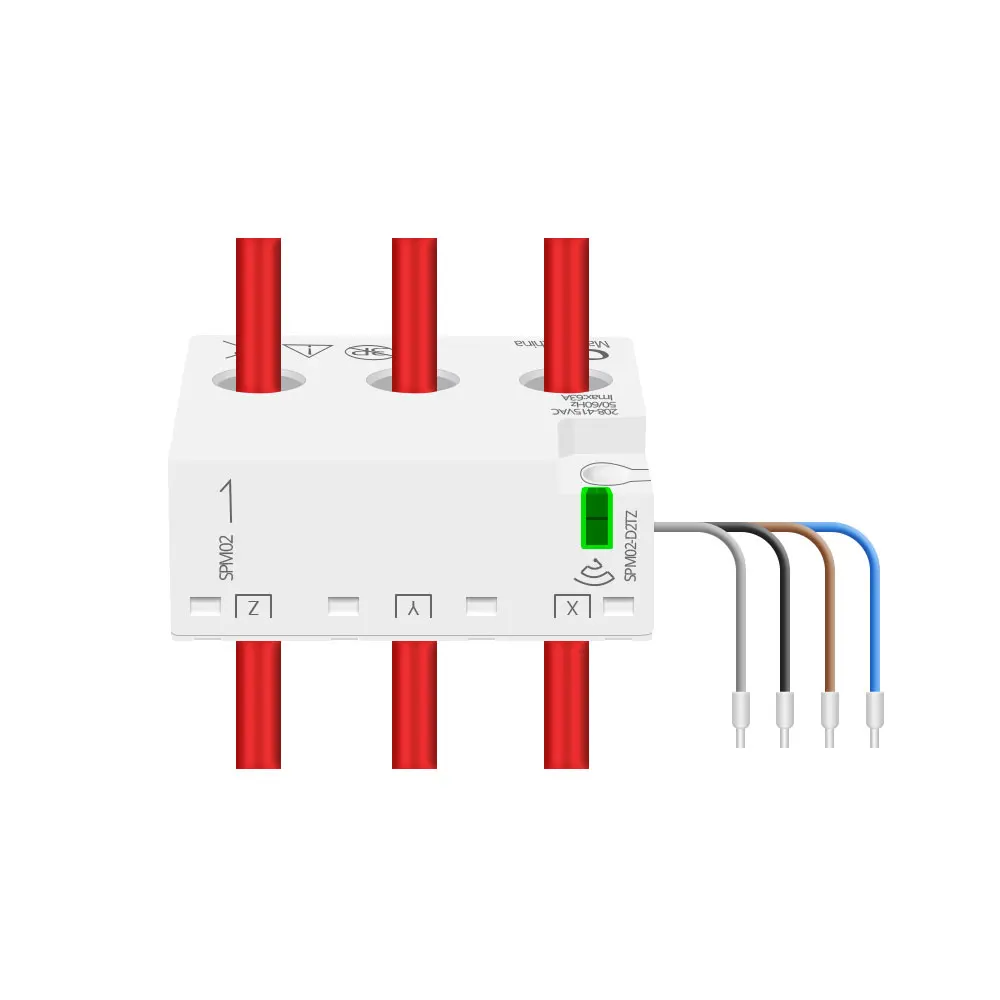 Zemismart Zigbee 3.0 Smart Energy Meter 63A 3-Phasen Echtzeit-Stromüberwachungssensor Unterstützt Home Assistant über Zigbee2MQTT ZHA