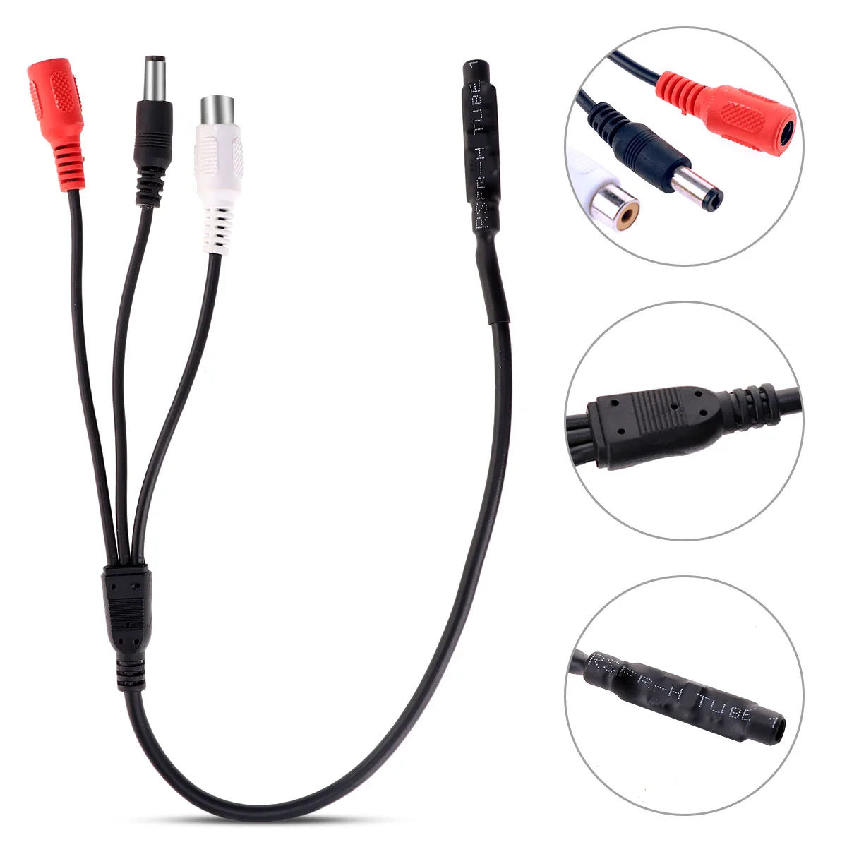 

2 Sets Audio Monitoring Microphone Pickup Compact Sound Pick-Up With White Red Connectors For Dc12V Adapter Professional Guitar