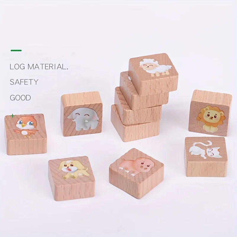 Wooden Animal Bus Puzzle Toy Kids Math Educational Animal Block Number Matching Game Montessori Toddlers Learning Teaching Aids