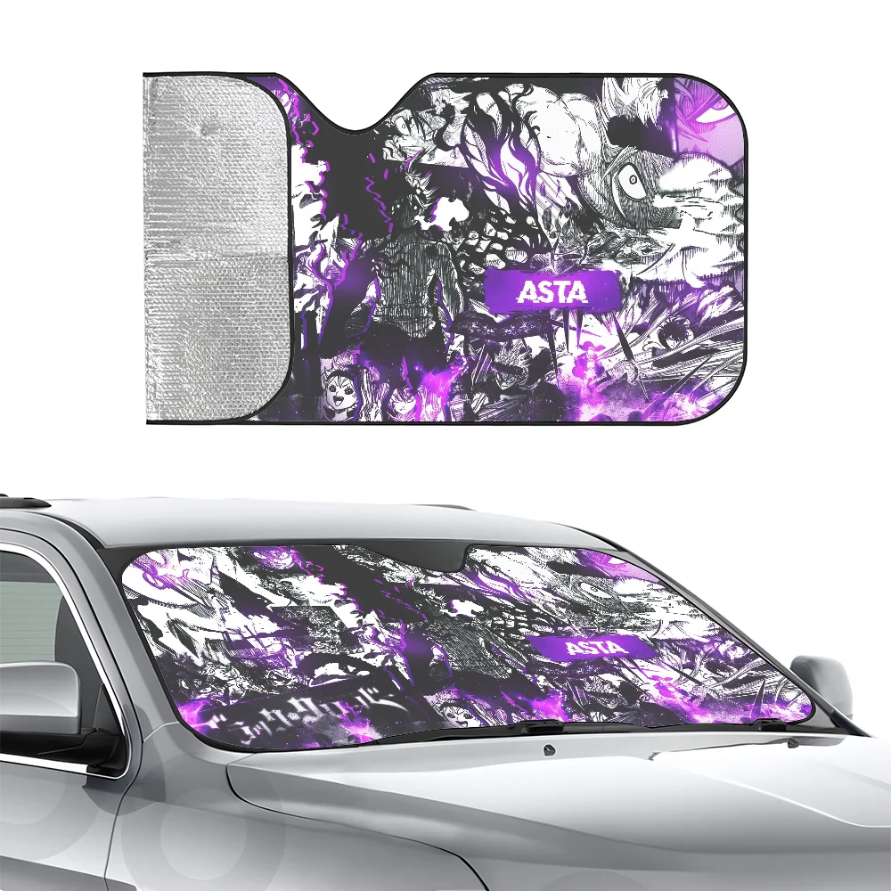 

Asta B-Black Clover Автомобиль SunSha Трехслойная изоляция Переднее лобовое стекло автомобиля Sun Sha Присоски Блоки УФ-лучей Солнце