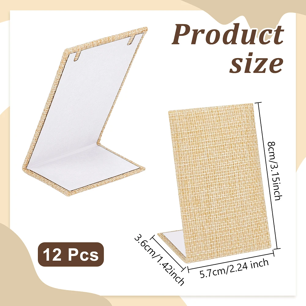 12PCS Earring Display Set Earring Display Stand L-Shape Jewelry Organizer Earrings Organizer for Jewelry Dangling Slant Back