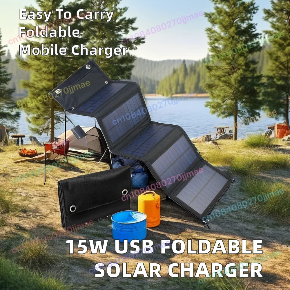 

Панель солнечной зарядки, портативная складная домашняя панель для генерации электроэнергии, быстрая зарядка мобильного телефона, 5 В, портативный уличный источник питания