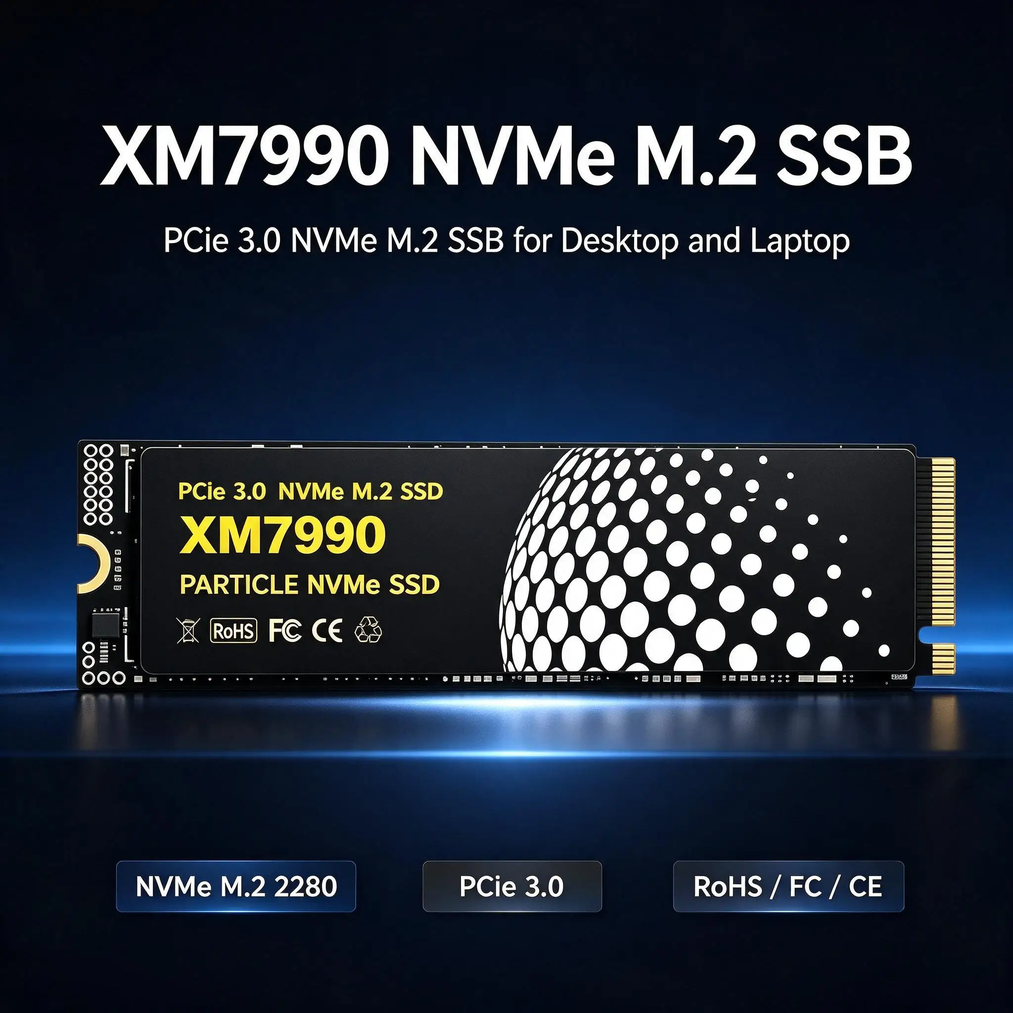 High‑Speed XM7990 M.2 NVMe SSD 500GB 1TB 2TB 4TB Capacity PCIe 3.0  Internal Gaming Solid State Drive for PC Laptop