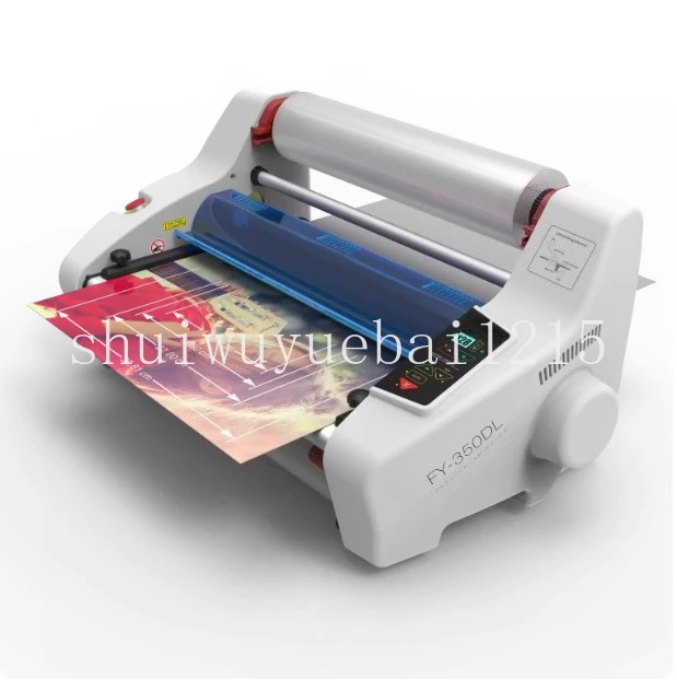 Desktop Manual A3 A4 Paper Laminating Machine Four Roller Cold Hot Laminator Rolling Equipment FY-350DL For Film Photo 220V