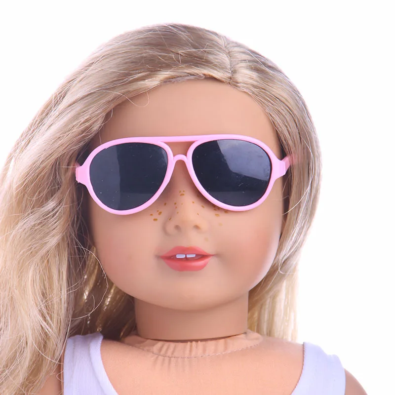 Fashion New Doll Glasses for 17 18 Inch Dolls Fashion Mini Sunglasses Doll Accessories Baby Cool Eyeglasses BJD Blyth Toy